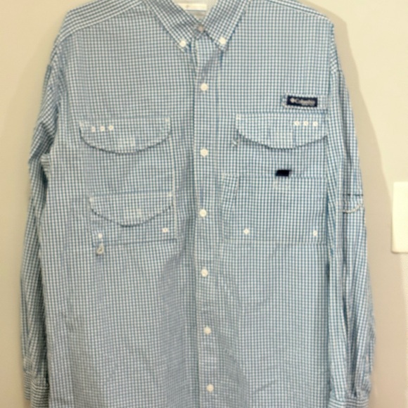 Columbia Other - Columbia Men's Light Blue Gingham Shirt
